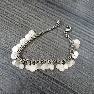 🌴 Silver disk bracelet